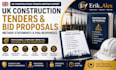 write UK construction tenders, bid proposals, method statements, response