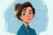 create simple cartoon portrait