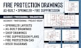 create fire protection as built drawings sprinkler layouts fire suppression plan