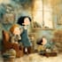 illustrate a childrens book series with magical art