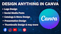 design professional canva templates and designs