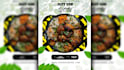 impressive food social media post, poster ,restaurent