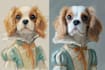 drawing a pet portrait into cartoon disney