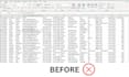clean, merge, sort, format excel data