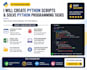 create python scripts and solve python programing tasks