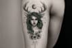 custom black and white tattoo design