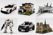 create custom lego moc design with building instructions and realistic 3d render