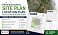 draw site plan, location plan, from google maps in autocad and block plan