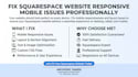 fix squarespace website responsive mobile issues professionally