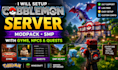setup cobblemon minecraft server modpack smp with gyms npc quest and plugin