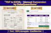 do PDF to excel, word, data entry work