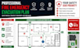 design a custom fire emergency evacuation plan, diagram