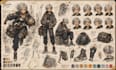draw anime character sheet expression sheet and character reference