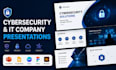 design cybersecurity presentation, IT company powerpoint, tech slides