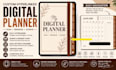 design hyperlinked planner etsy digital planner template calender journal design