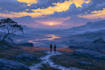do fantasy landscape illustrations