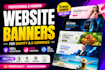 design high converting website banners for shopify and other