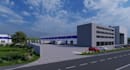 construct industrial complex,logistic warehouse,3d distribution park, cgi render