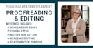proofread, edit, scholarship, internship, fellowship, essay, personal statement
