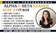 beta read critique, romance beta reader, beta reader fantasy, alpha beta reader