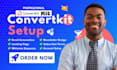 setup convertkit newsletter kit email sequence kit landing page kit automation