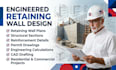 design engineered retaining wall plans with structural