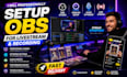 setup obs studio for streaming, live streaming, recording and live broadcast