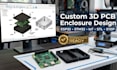 design 3d printable pcb enclosure, custom casing, stm32 and esp32 pcb layout