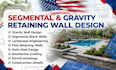 design segmental and gravity retaining wall plans