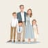 draw family portrait illustration