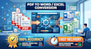 convert bank statement to excel or PDF to word