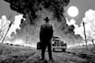 create vintage horror illustration with comic art