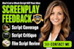 provide professional screenplay feedback and script coverage