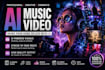 create cinematic ai music video music visualizer ai animation generated video