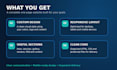 create a responsive HTML CSS landing page