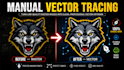 redraw your graphics into clean vector
