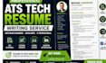 write, rewrite ats tech resume, software engineer, IT resume CV writing
