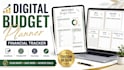 create canva digital budget planner, financial tracker, saving bill logbook