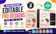 recreate redesign ai generated design menu, flyer, poster in editable file