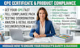create valid amazon cpc certificate and resolve cpsia