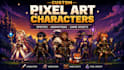 custom pixel art characters, sprite sheet, game assets