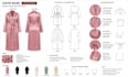 do robe tech pack fashion design robe spec sheet robe technical drawing designer