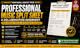 create a professional music split sheet and collaboration agreement