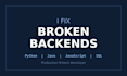 fix bugs in your backend code