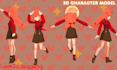 create 3d character vtuber model, 3d rigging anime vroid, vrchat 2d vtuber model