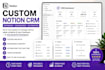 build a custom notion crm with databases, dsahboard and automation