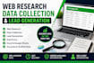 do web research, data collection and lead generation