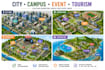create a custom isometric map and 3d map illustration