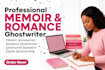 memoir ghostwriter, romance ghostwriter, ghostwrite romance, ebook ghostwriting