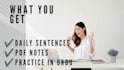 write english sentences with urdu meaning